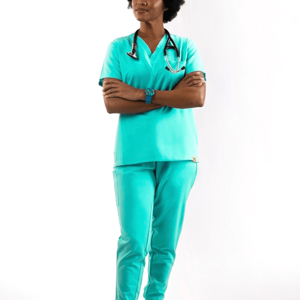 
                  
                    SET - LIGHT TURQUOISE medical scrubs by Estiva – modern uniform for healthcare professionals
                  
                