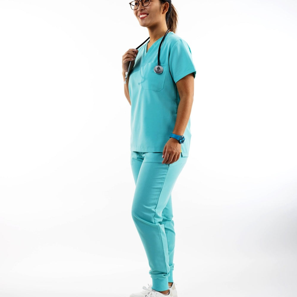 
                  
                    SET - LIGHT TURQUOISE medical scrubs by Estiva – modern uniform for healthcare professionals
                  
                