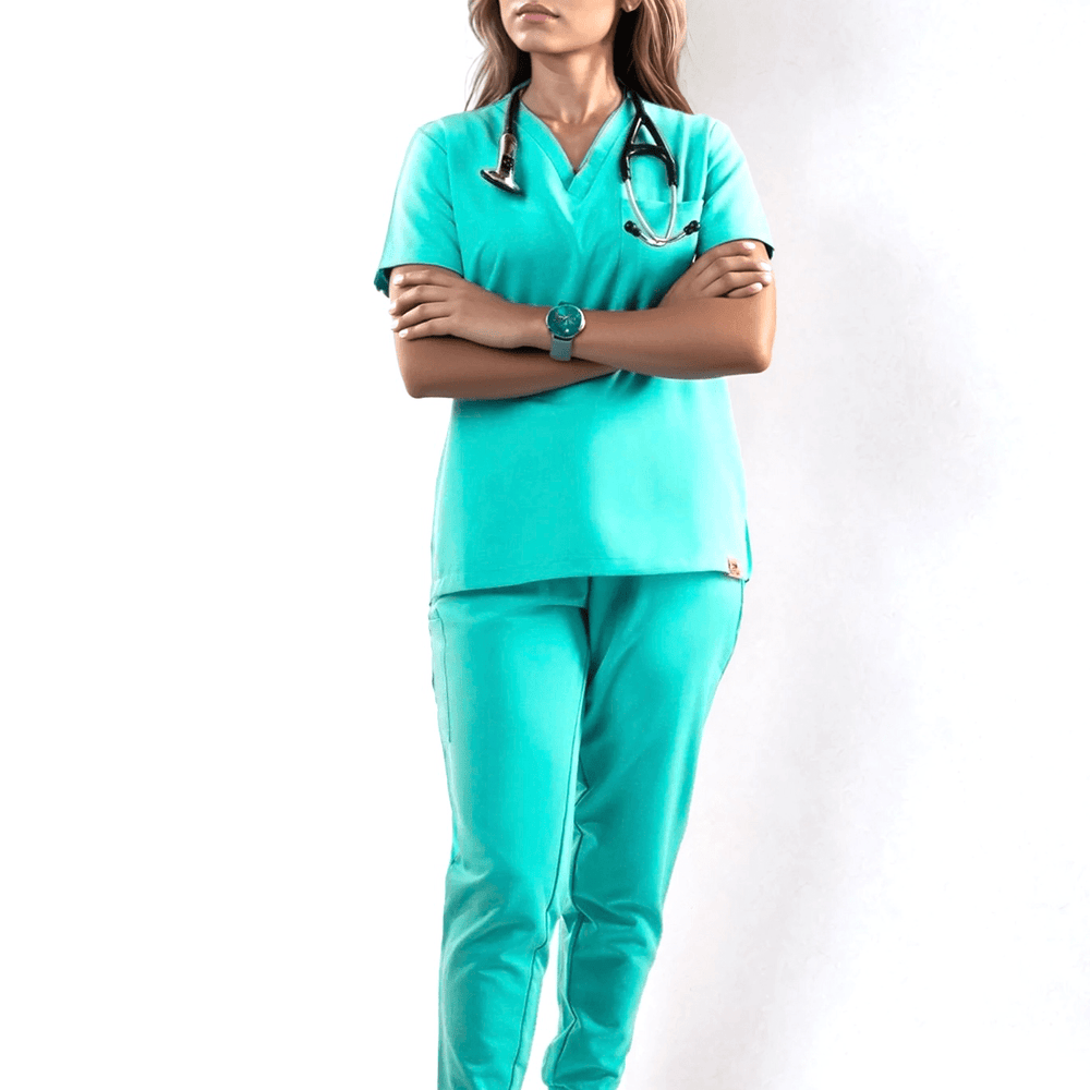 
                  
                    SET - LIGHT TURQUOISE medical scrubs by Estiva – modern uniform for healthcare professionals
                  
                