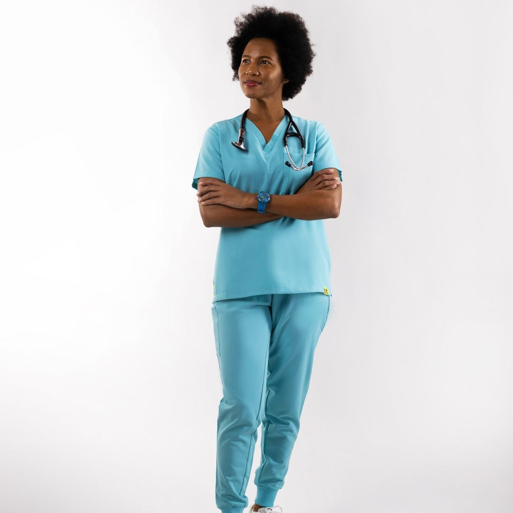 
                  
                    SET - LIGHT TURQUOISE medical scrubs by Estiva – modern uniform for healthcare professionals
                  
                