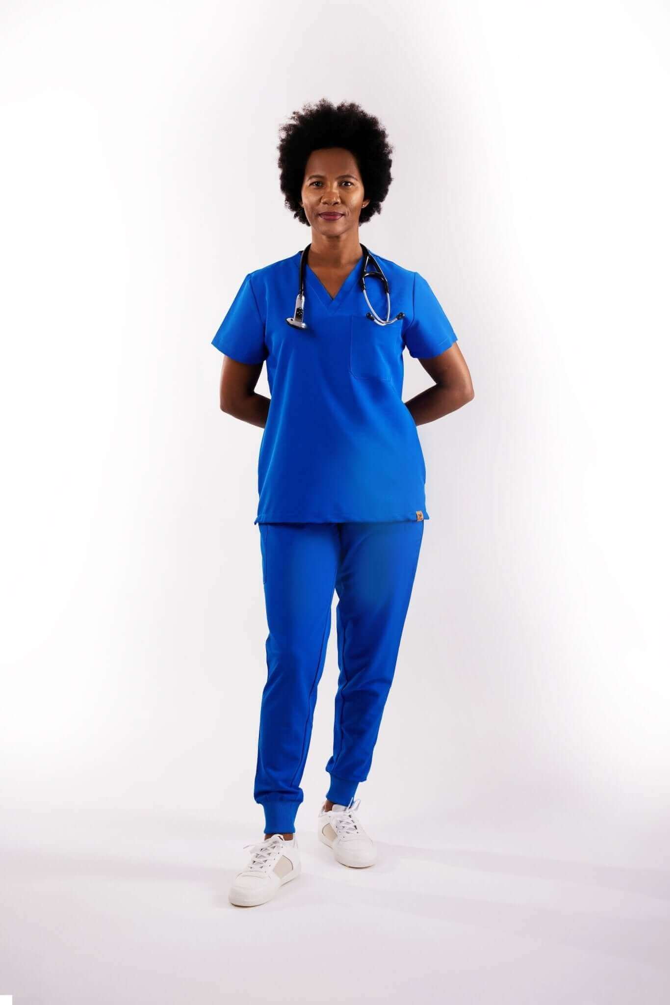 SCRUBS SET - MEDICAL UNIFORM FOR WOMEN - ROYAL BLUE – Estiva