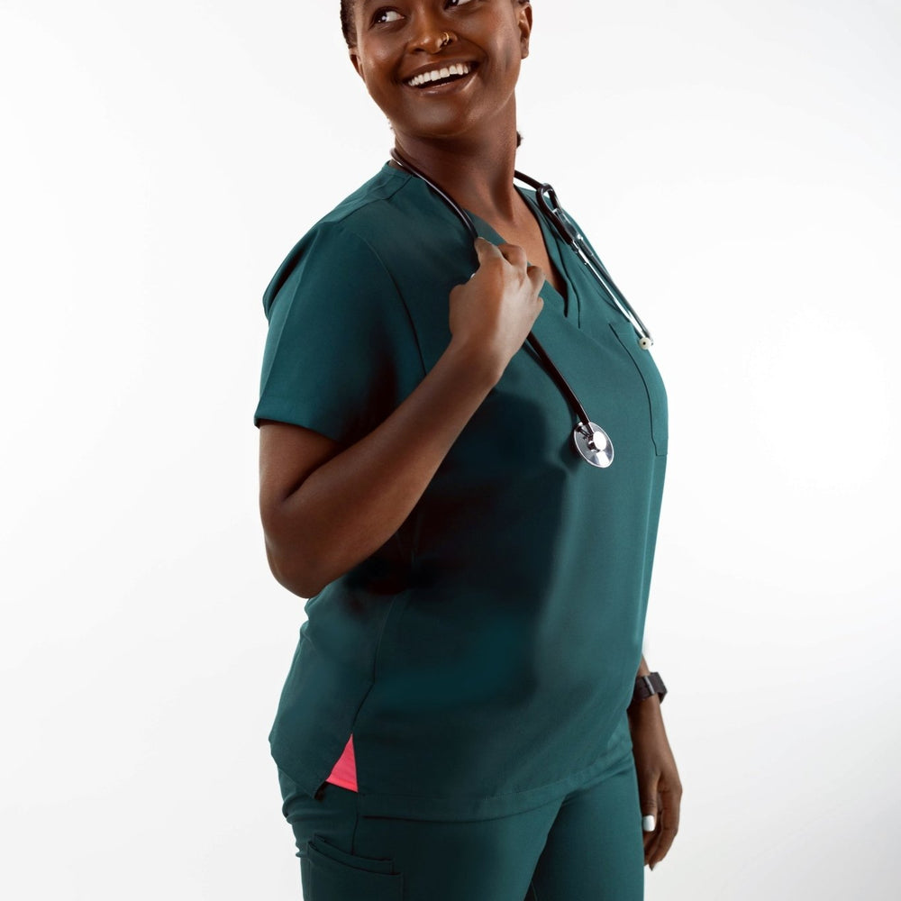 
                  
                    TOP - DEEP TEAL medical scrubs by Estiva – modern uniform for healthcare professionals
                  
                