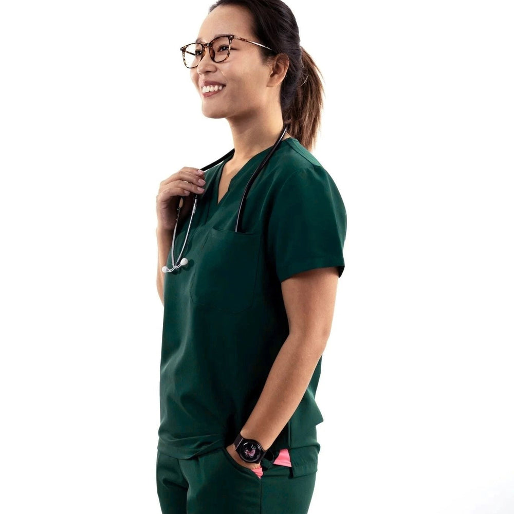 
                  
                    TOP - DEEP TEAL medical scrubs by Estiva – modern uniform for healthcare professionals
                  
                