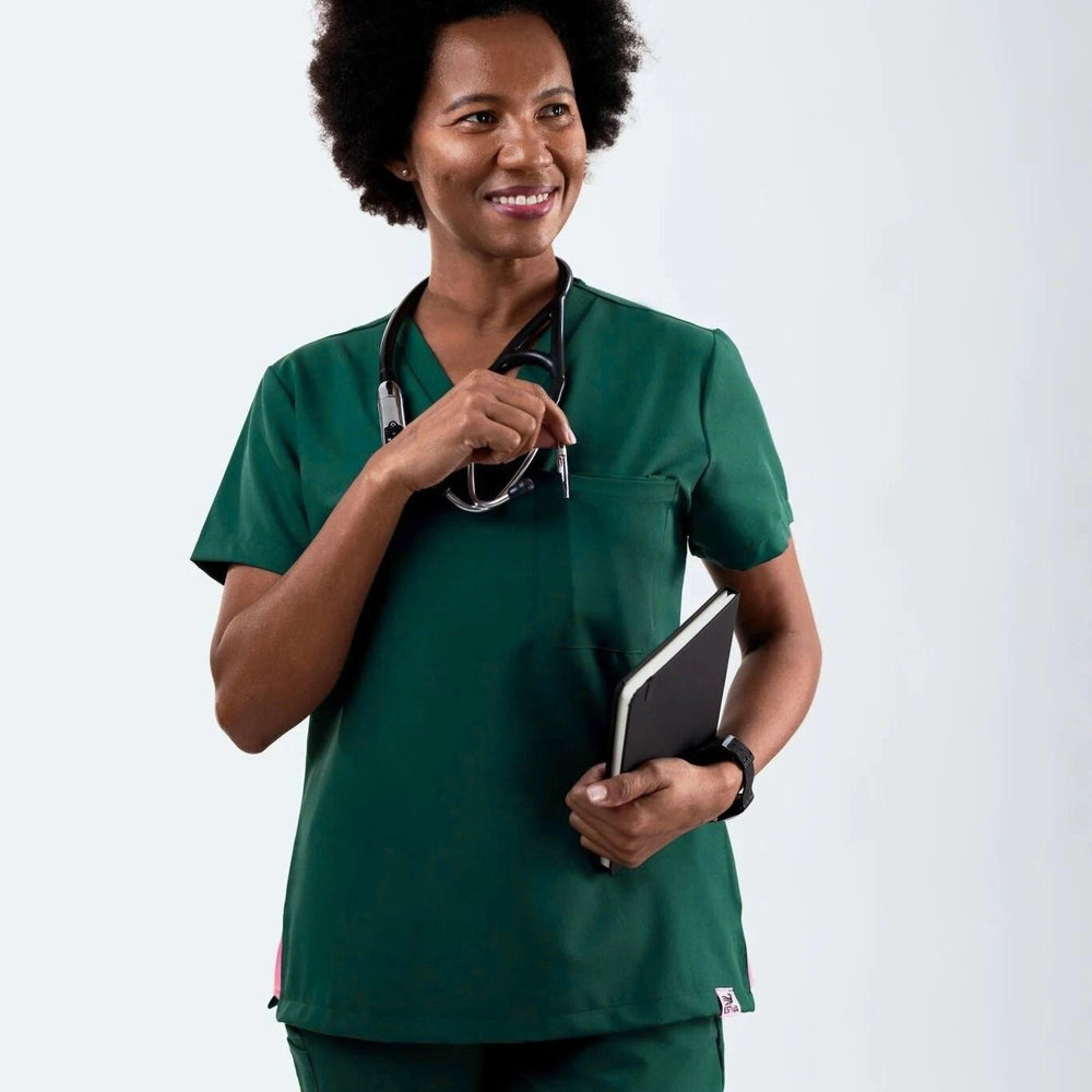 
                  
                    TOP - DEEP TEAL medical scrubs by Estiva – modern uniform for healthcare professionals
                  
                