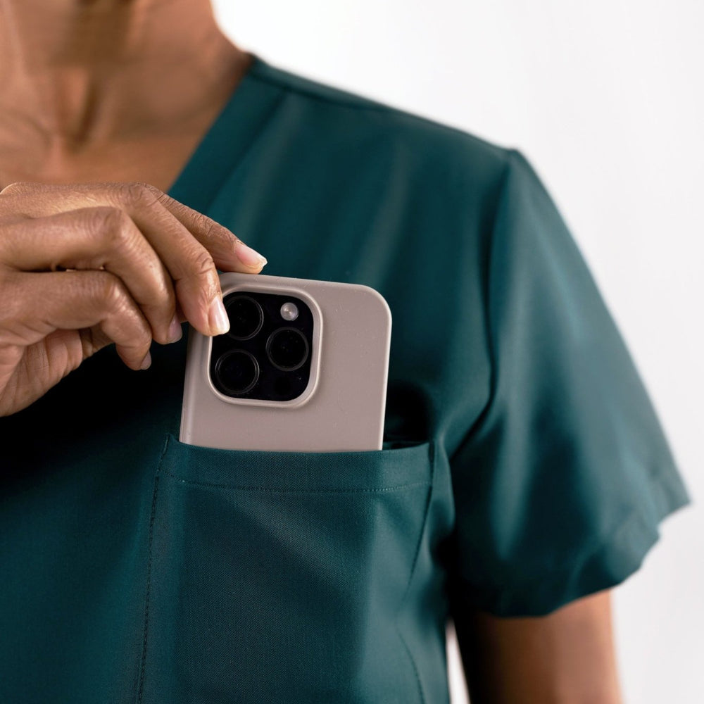 
                  
                    TOP - DEEP TEAL medical scrubs by Estiva – modern uniform for healthcare professionals
                  
                