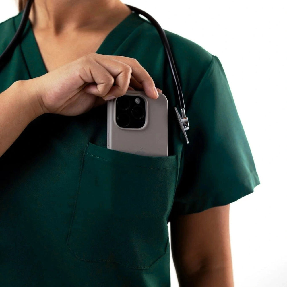 
                  
                    TOP - DEEP TEAL medical scrubs by Estiva – modern uniform for healthcare professionals
                  
                