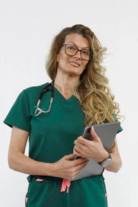 TOP - DEEP TEAL medical scrubs by Estiva – modern uniform for healthcare professionals