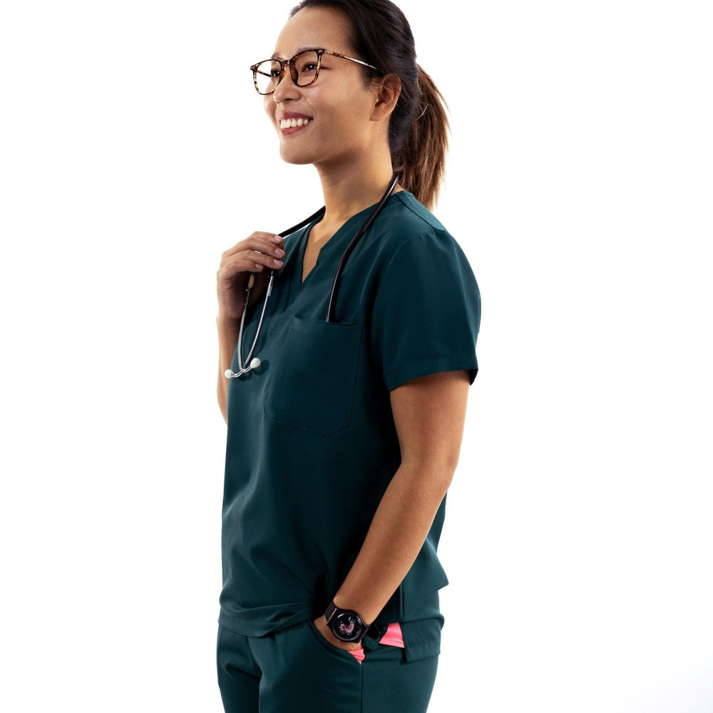 
                  
                    TOP - DEEP TEAL medical scrubs by Estiva – modern uniform for healthcare professionals
                  
                