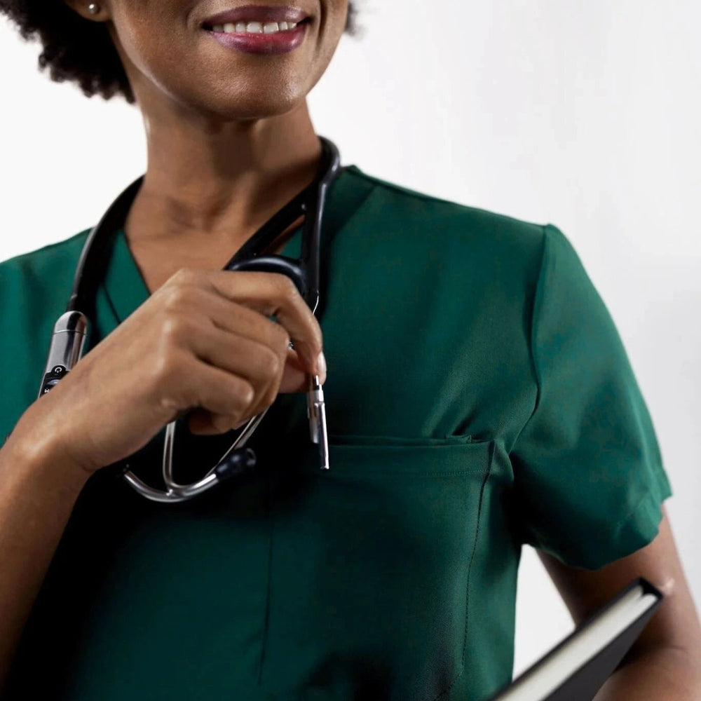 
                  
                    TOP - DEEP TEAL medical scrubs by Estiva – modern uniform for healthcare professionals
                  
                