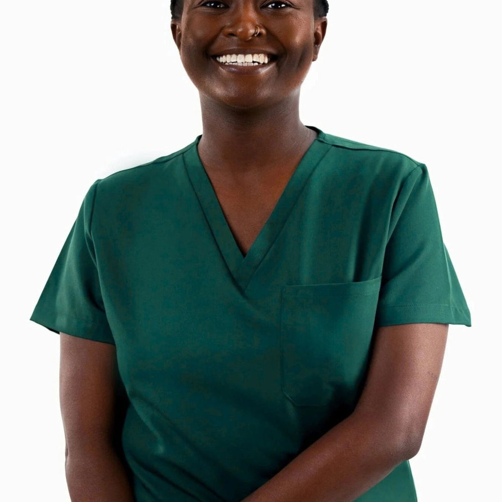 
                  
                    TOP - DEEP TEAL medical scrubs by Estiva – modern uniform for healthcare professionals
                  
                