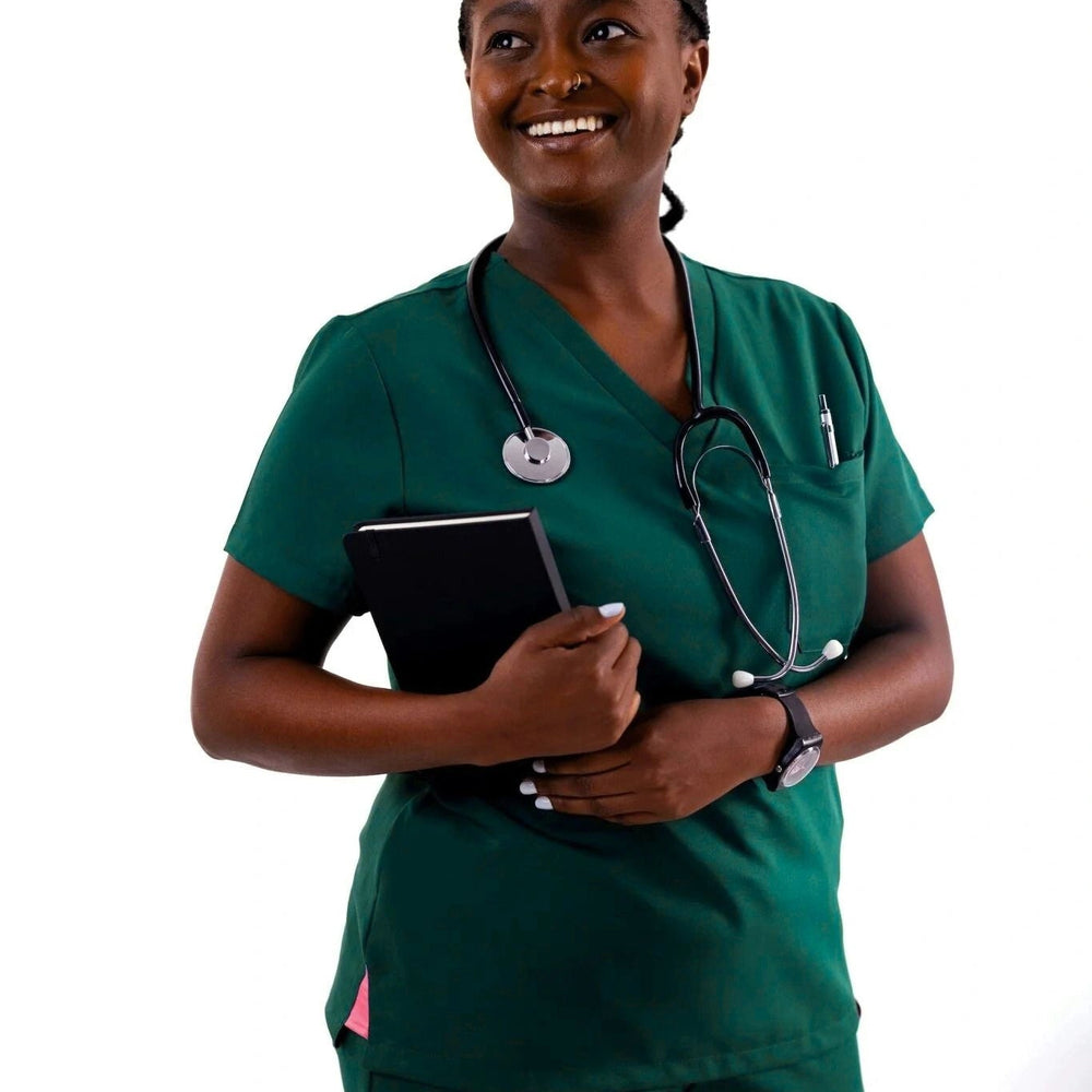 
                  
                    TOP - DEEP TEAL medical scrubs by Estiva – modern uniform for healthcare professionals
                  
                