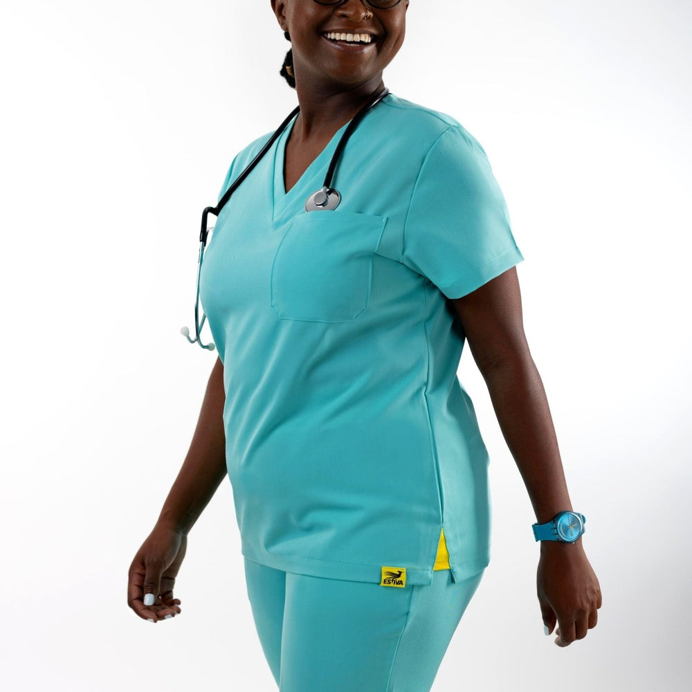 
                  
                    TOP - LIGHT TURQUOISE medical scrubs by Estiva – modern uniform for healthcare professionals
                  
                