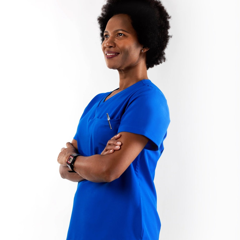 
                  
                    TOP - ROYAL BLUE medical scrubs by Estiva – modern uniform for healthcare professionals
                  
                