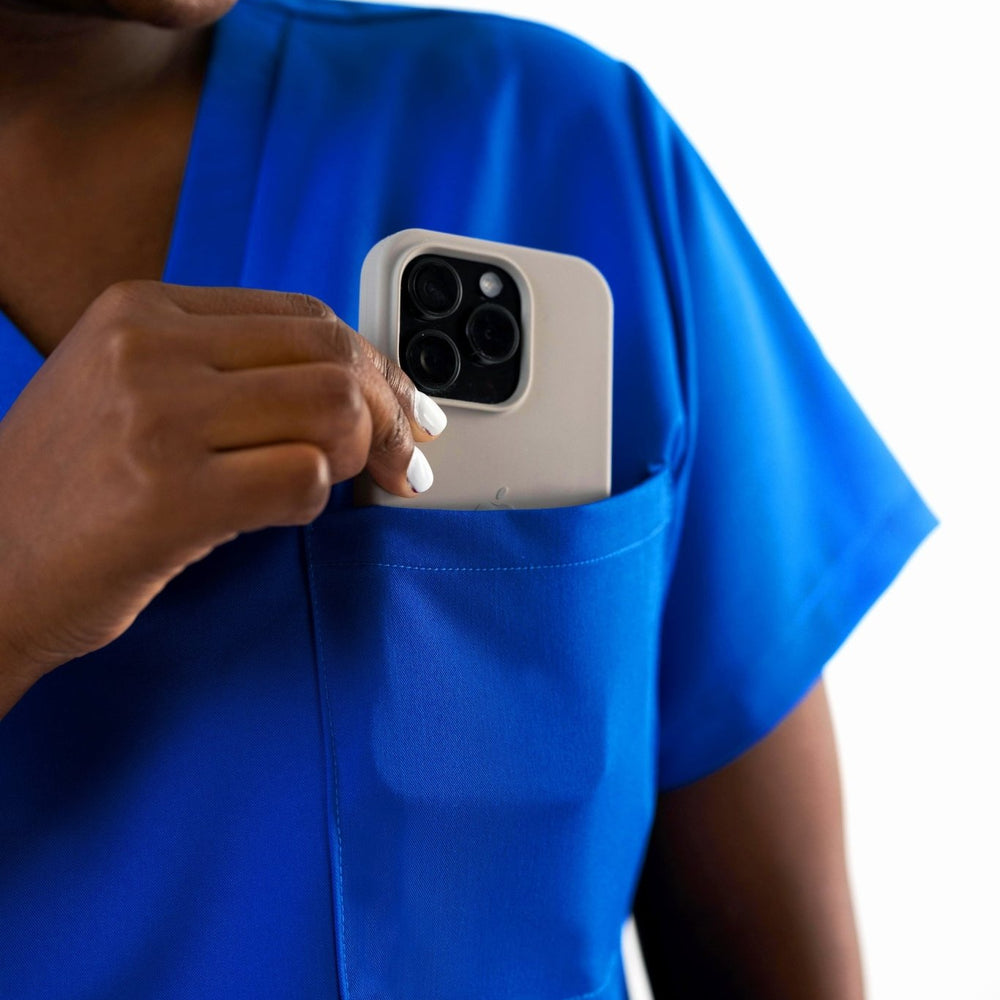 
                  
                    TOP - ROYAL BLUE medical scrubs by Estiva – modern uniform for healthcare professionals
                  
                