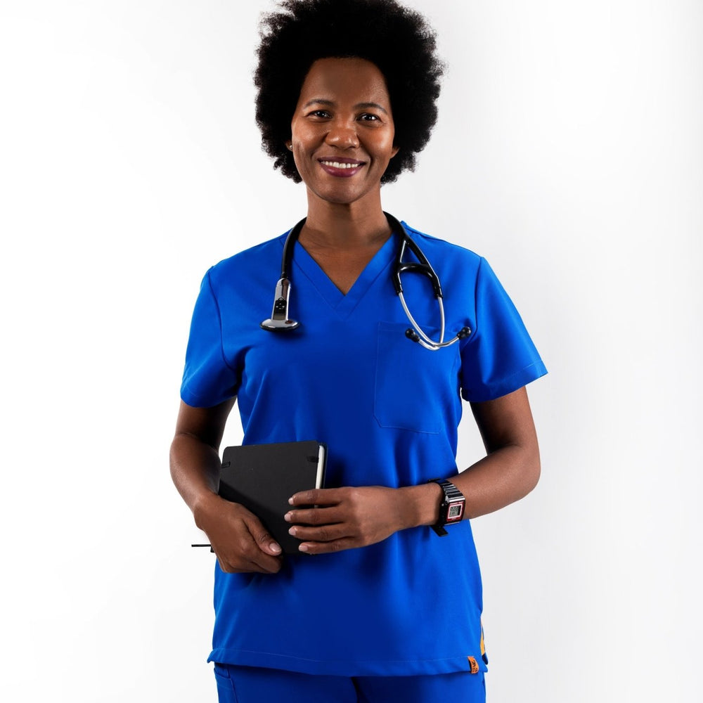 
                  
                    TOP - ROYAL BLUE medical scrubs by Estiva – modern uniform for healthcare professionals
                  
                